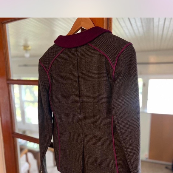 Juicy Couture Preppy Tailored Gray and Purple Blazer Y2K - Picture 6 of 6